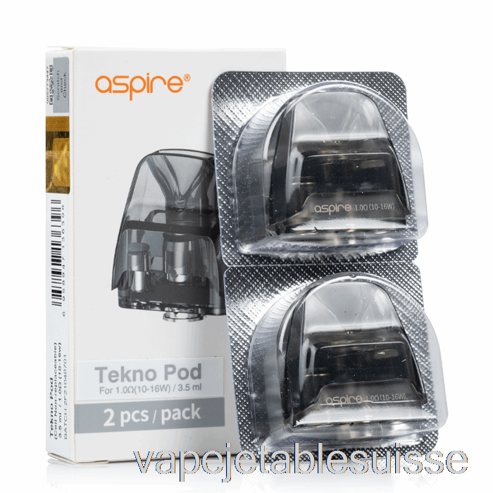 Vape Suisse Aspire Tekno Pods De Remplacement [bobine Non Remplaçable] 3,5 Ml Tekno Pod - 1,0ohm